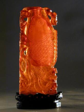 Amber Fish Form Vase