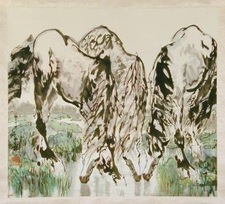 Three Horses Drinking