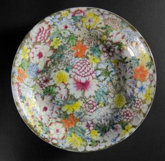 Porcelain Dish with Mille-fleurs Decoration