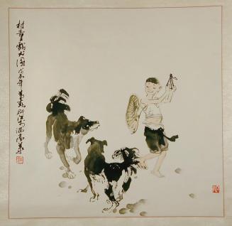 Boy and Dogs