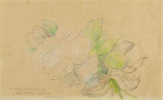 Drawing of Flowers with Inscription