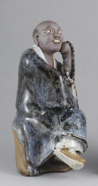 Shiwan Ware Monk with Prayer Beads