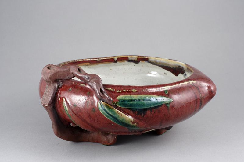 Shiwan Ware Peach Shaped Bowl