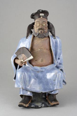 Seated Zhong Gui, the Demon Queller, Holding a Fan