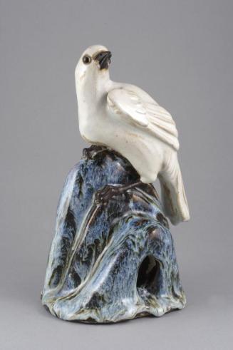 Shiwan Ware Dove on a Rock