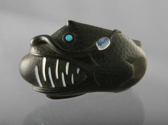 Netsuke of Anglerfish Swallowing another Fish