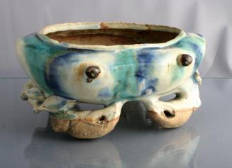 Shiwan Ware Bowl Shaped as a Crab