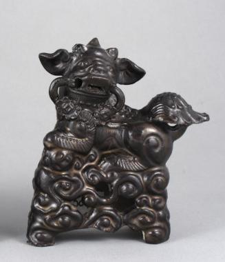 One of a Pair of Lion Dog Incense Burner