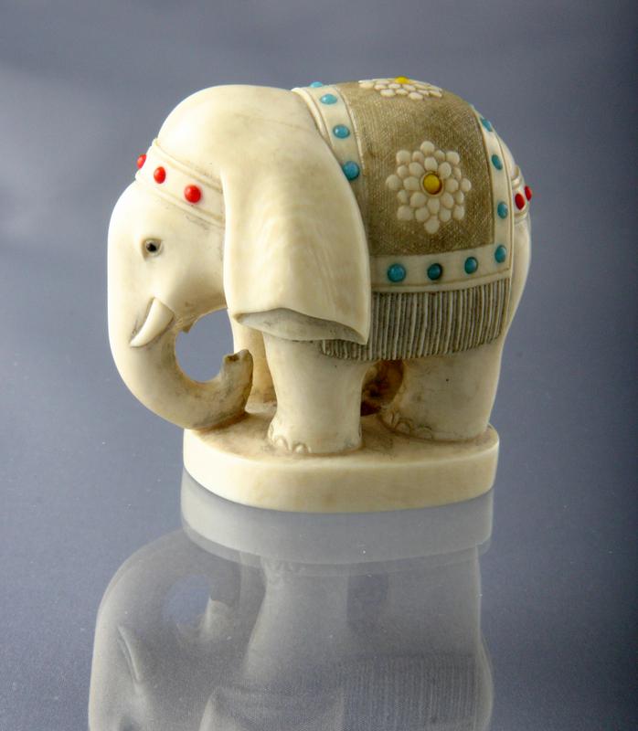 Caparisoned Elephant Netsuke