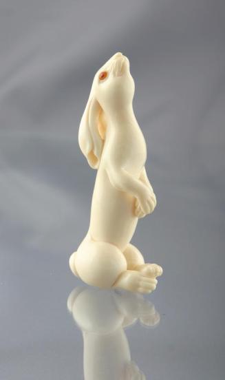 Netsuke of a Stylized Hare