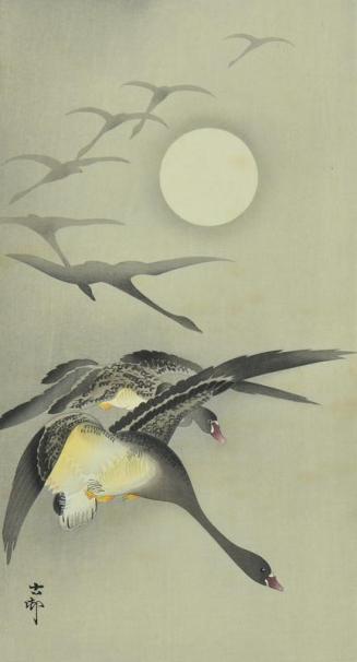 Geese and the Moon