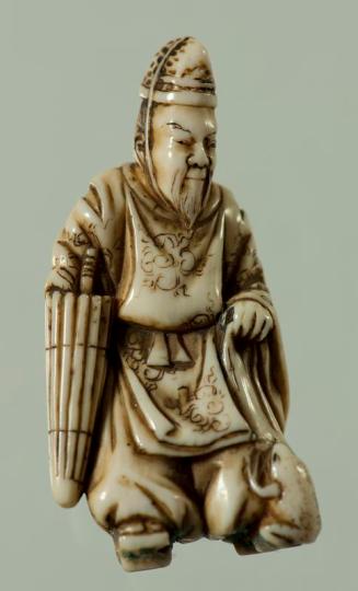 Netsuke of Calligrapher Ono no Tofu