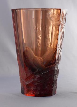 Moser Cranberry Glass Vase