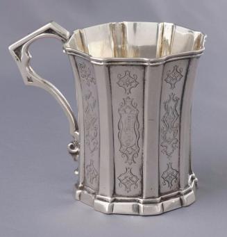 Victorian Christening Mug in Gothic Style