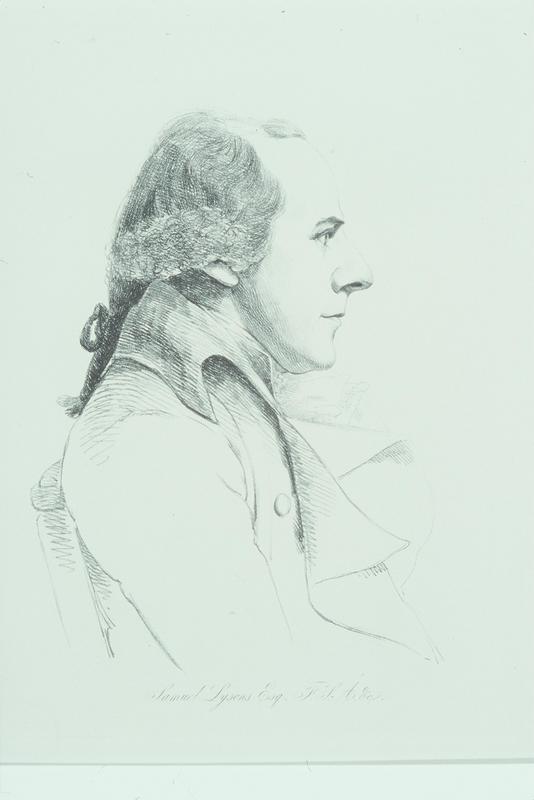 Portrait of Samuel Lysons, Esq. F.S.A. (after George Dance)