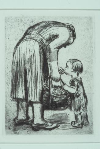 Woman Feeding Child