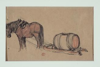 Horse and Sugaring Barrel