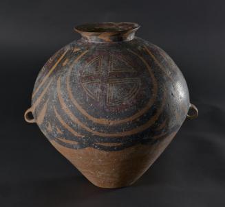 Storage Jar with Two Lugs and Geometric Motif