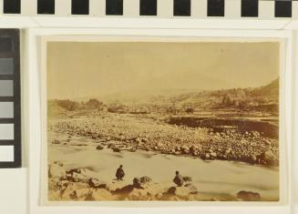 Untitled (Men viewing rapids in river)
