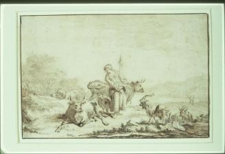 Women Tending Livestock (style of Nicholas Berchem)