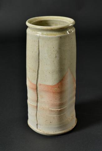 Wood fired cylindrical vase