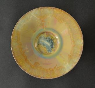 Crystalline glazed porcelain bowl