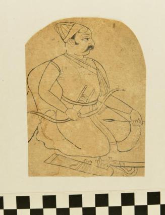 Untiled (Fragment of drawing of man with bow)