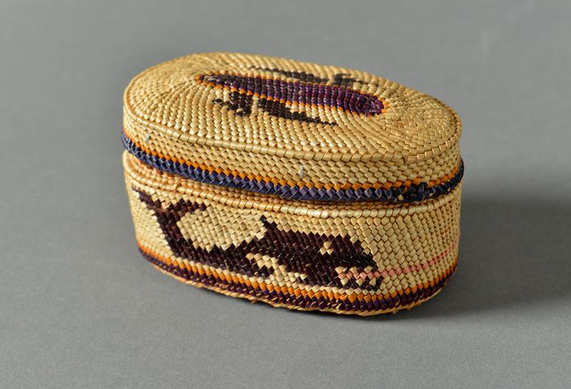 untitled (lidded, woven basket)