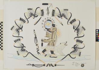 untitled (Drum Dancer with Seal Spirits)