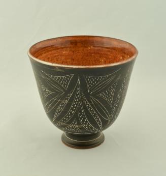 Steep Sided Bowl with Sgraffito Designs by Leonard F. Osborne