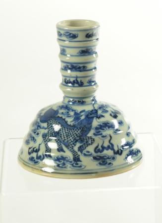 Blue and White Export Ware Candlestick