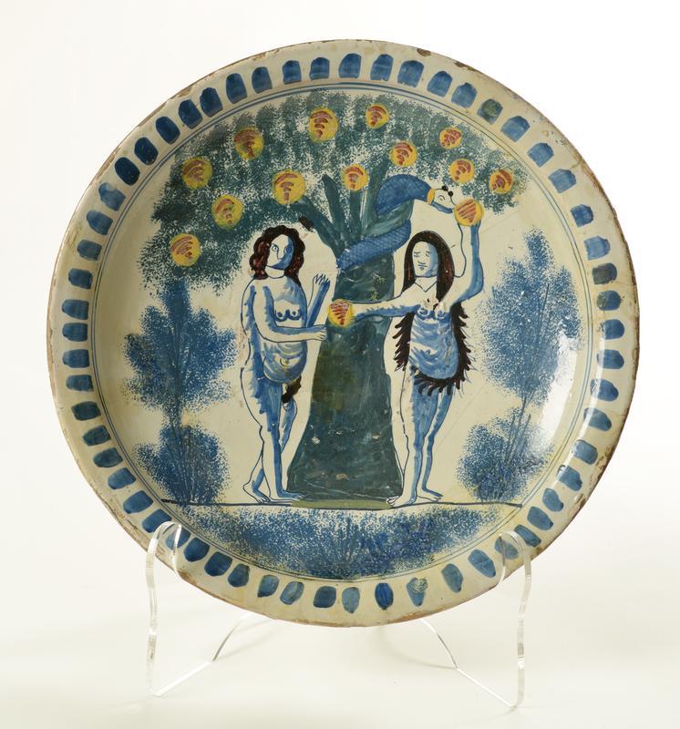 Charger Depicting Adam & Eve