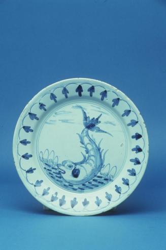 Plate with Spouting Whale Motif