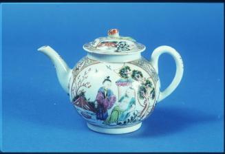 Polychrome Lidded Teapot by Worcester