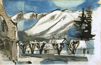 Untitled (Village with Mountains)