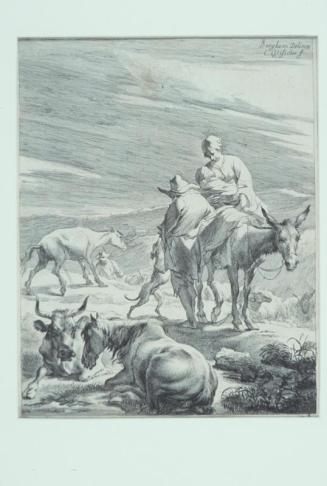 Peasant and Cattle (after N. Berghem)