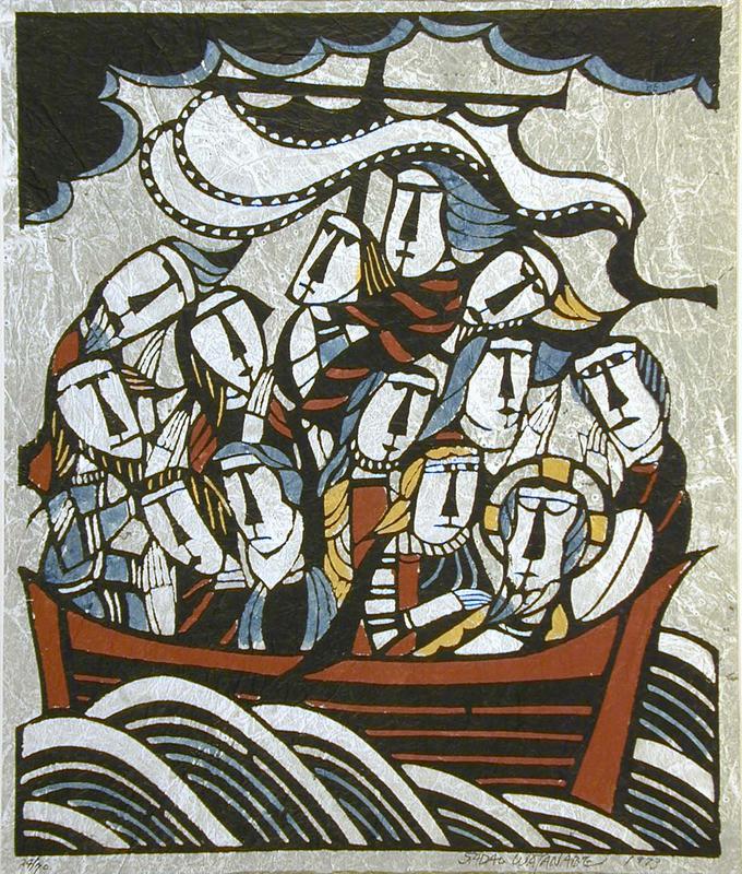Christ and Disciples on Sea of Galilee(?)