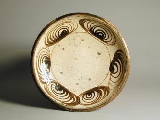 Stoneware Plate with Horse Eye Pattern