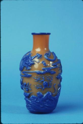 Vase with Carved Dragon Relief