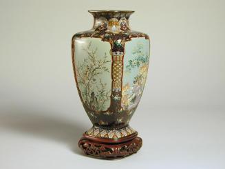 Silver and Enamel Vase