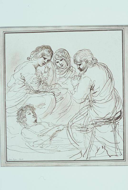 Figures Surrounding Reclining Woman