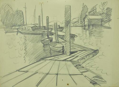 Untitled ( Boathouse and Wharf)