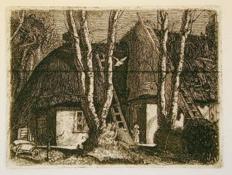 Evening, Cottages with Pigeon