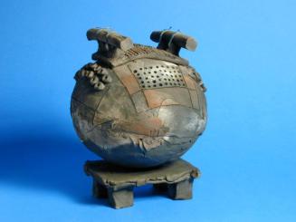 Raku Vessel with Stand