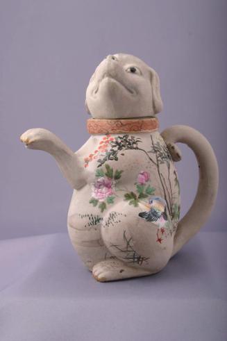Banko Ware Teapot in the Shape of a Dog