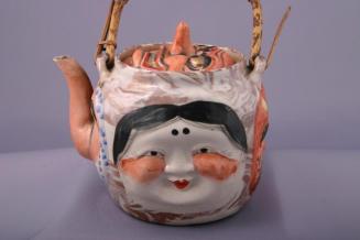 Teapot with Five Masks from Kyogen Plays
