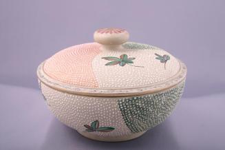 Lidded Bowl with Enamel Dots