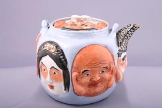 Teapot with Faces of Seven Lucky Gods of Good Fortune