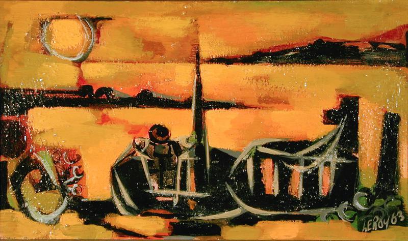 Untitled-Man in Boat with Fish