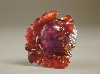 Small Amber Carving of a Peach